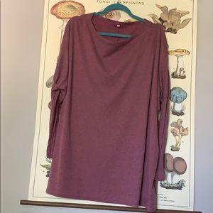 Size large pink half dolman sleeve tunic